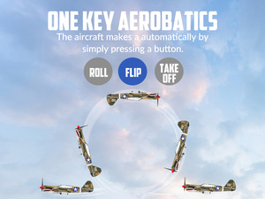 Máy bay điều khiển từ xa điện tử Warhawk 761-13 P40 với bộ ổn định con quay hồi chuyển và sải cánh 400mm, máy bay bọt xốp ngoài trời điều khiển bằng radio - Product Image 4