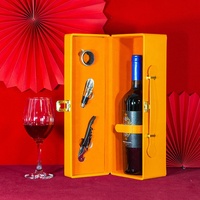 Boîte à vin rouge Champagne OEM, coffret cadeau en cuir, boîte d'emballage de vin pour 2 bouteilles, boîte de luxe, boîte à cadeau de bouteille de vin