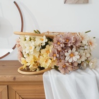 Fleurs artificielles fausses fleurs de marguerite en soie fausses plantes blanches arbustes fausse fleur pour tombe vase table bureau mariage ferme