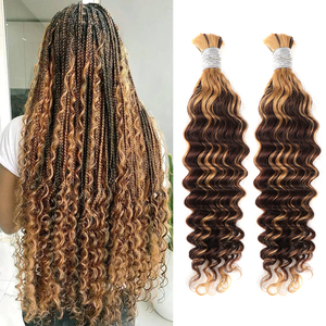 Rộng lớn Ombre màu sắc nổi bật #4/27 | số lượng lớn tóc sâu sóng | con người bện tóc cho micro Bím Tóc - Product Image 1