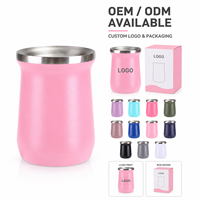 Venta al por mayor: Taza de metal de acero inoxidable 304 de doble pared con aislamiento al vacío de 5 y 8 oz para mate paraguayo, ideal para té caliente.