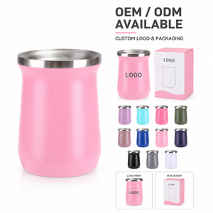 Venta al por mayor: Taza de metal de acero inoxidable 304 de doble pared con aislamiento al vacío de 5 y 8 oz para <span class=keywords><strong>mate</strong></span> paraguayo, ideal para té caliente. - Product Image 1