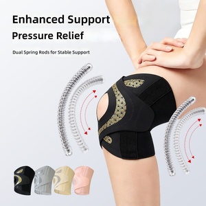 <span class=keywords><strong>Rodillera</strong></span> de nailon <span class=keywords><strong>con</strong></span> doble varilla de soporte, compresión transpirable, estabilizador de rótula y correa cruzada para correr y deportes al aire libre - Product Image 1