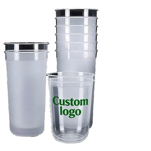 Disposable Custom logo 8oz 12oz14oz 16oz 20oz 22oz 32oz Bubble Boba Tea U Shape PP <b>Cup</b> Clear <b>Plastic</b> <b>Cups</b> for Stadium <b>Cup</b> - Product Image 4