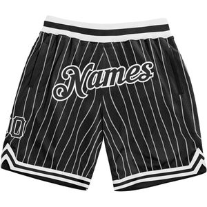 Shorts de basket-ball personnalisés Fanscustom avec poches, shorts de sport en tricot côtelé personnalisés avec nom et numéro cousus - Product Image 1