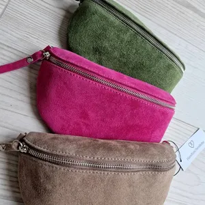 Toptan kadınlar bel çantası Sling Crossbody çanta askısı Fanny paketi süet deri özel Crossbody çanta