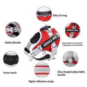 Laisse et harnais <span class=keywords><strong>de</strong></span> poitrine pour chien, réfléchissant la nuit, respirant, anti-évasion, anti-traction, en polyester, pour le jardinage - Product Image 3