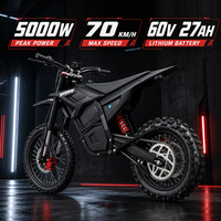 M7 PRO Electric Dirt Bike 60V 27Ah Mid Mount Motor 5000W Peak Adult Offroad Motorcycle