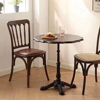 Ensemble table et chaises de salle à manger en bois massif de style français vintage, petite table de style campagnard américain pour la maison, les pâtisseries et les restaurants