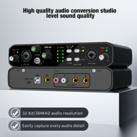 Carte son Rayco New 2 entrées 2 sorties avec alimentation fantôme 48V, préamplificateur micro, carte son pour enregistrement en studio