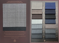 BOOK3 50% Laine Mérinos Super Fine 25% Poly 25% Viscose Brosse Légère 330GSM 150CM Fibre de Laine Peignée Brute Quatre Saisons pour Costume