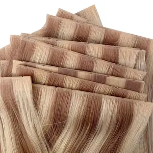 Popular Human Invisible Tape Hair Weft Luxury Virgin Cuticle Hair Double Side Injected Weft With Hole Weft Add Hair Volume