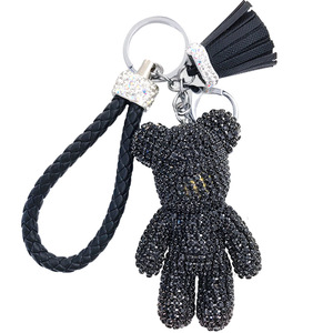 Portachiavi con Orsacchiotto in Strass Carino, Alta Qualità, Nuovo Design, Portachiavi <span class=keywords><strong>Orsetto</strong></span> Luccicante - Product Image 1