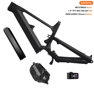 Dengfu E10 <span class=keywords><strong>Kit</strong></span> de bicicleta eléctrica Marco de suspensión dual <span class=keywords><strong>Bafang</strong></span> M510 <span class=keywords><strong>250W</strong></span> Motor central 48V 17.5AH Batería <span class=keywords><strong>Kit</strong></span> de conversión completo - Product Image 2