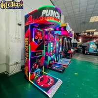 Machine de boxe interactive à monnayeur en métal robuste avec support en anglais pour usage intérieur/extérieur