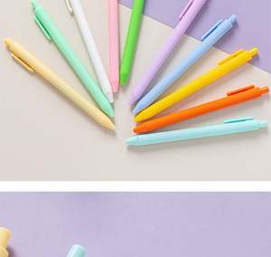 Bolígrafos de Plástico al por Mayor, Color Caramelo, Económicos, Multicolores, Recubiertos de Goma, para Regalos, con Logotipo Personalizado Impreso, para Papelería - Product Image 3