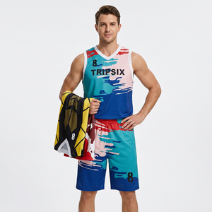 Tenues d'équipe de basketball personnalisées pour hommes et femmes, kits imprimés par sublimation, anti-bactériens, séchage rapide, tailles adaptées, vente en gros - Product Image 4