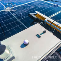 Robot de nettoyage de panneaux solaires électrique filaire avec télécommande sans fil 150M, machine de nettoyage PV anti-chute sur rail
