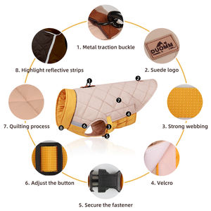 Manteau pour chien en coton uni classique et moderne, imperméable, pour petits chiens jusqu'à 5XL, idéal pour l'hiver et <span class=keywords><strong>les</strong></span> promenades en <span class=keywords><strong>neige</strong></span> en extérieur - Product Image 2