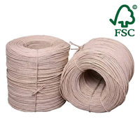 Cordon en papier torsadé recyclé kraft danois de 3-6 mm, directement de l'usine, pour le tressage de meubles