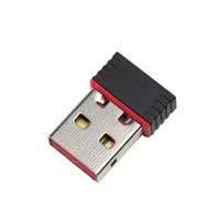 Mini Adaptador Inalámbrico USB 2.0 de Red WiFi LAN de 150Mbps, Dongle Externo Wi-Fi RTL8188FTV para PC y Laptop