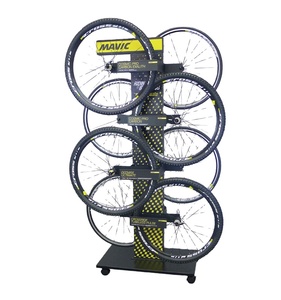 Boost Sales Floor Tire Display Stand Motocicleta Aleación Rueda Rack Tienda llamativa para escaparate - Product Image 1