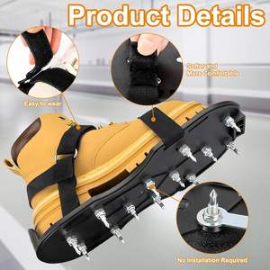 เครื่องเติมอากาศสำหรับสนามหญ้าที่มีเดือยแหลมอีพ็อกซี่ประกอบเต็มรูปแบบฝาครอบพื้นรองเท้าแหลมสีดำ - Product Image 4