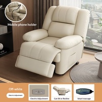 Canapé inclinable électrique multifonctionnel à une place, rotatif, avec support de téléphone à chargement USB, design minimaliste moderne, structure métallique