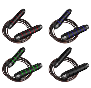 CHOOYOU – poignée pondérée d'entraînement de Fitness, fil d'acier enduit de PVC, vitesse réglable, <span class=keywords><strong>corde</strong></span> à <span class=keywords><strong>sauter</strong></span> - Product Image 5