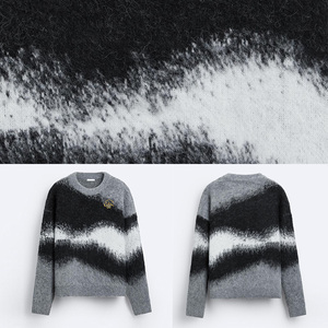 Pull d'hiver en mohair Pull à col ras du cou pour hommes Pulls surdimensionnés pour hommes Pull en gros pour hommes - Product Image 2