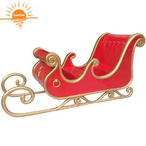 Decorazione Natalizia in Fibra <span class=keywords><strong>di</strong></span> Vetro Grande <span class=keywords><strong>Slitta</strong></span> <span class=keywords><strong>di</strong></span> Babbo <span class=keywords><strong>Natale</strong></span> Jumbo per Centri Commerciali - Product Image 4