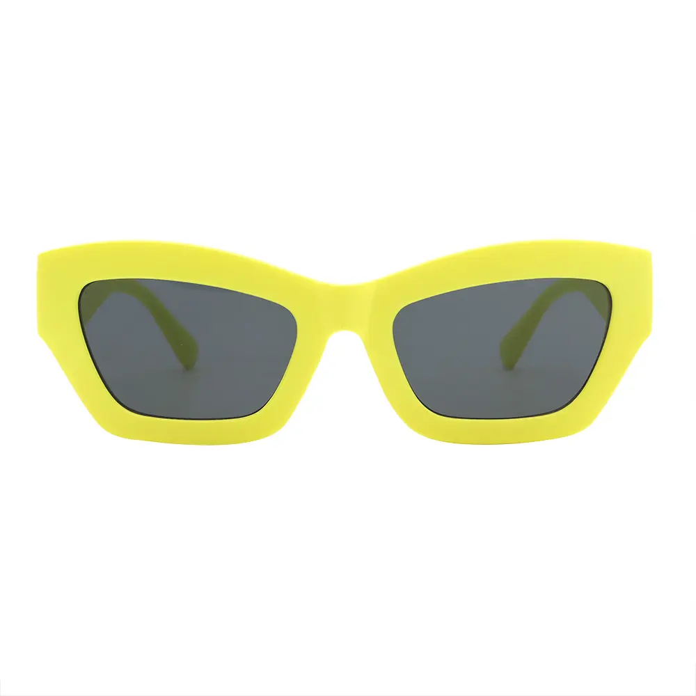 VIFF Neues Design Medel HP21619 Sonnenbrille Matte Yellow Square Sonnenbrille Unisex