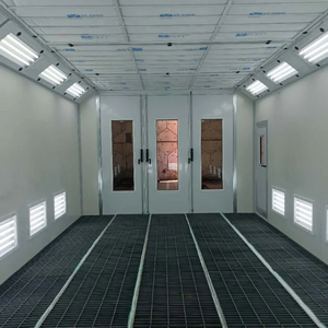 Cabine de peinture automobile Yingma Premium, 4 portes en acier, grille robuste 30x5mm, 14 barres torsadées - Product Image 2
