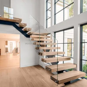 Escalier flottant moderne en bois intérieur de qualité supérieure YL