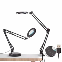 Home Office Hospital Beauty 5X HD Magnifying Touch Control Lampe grossissante cosmétique pliable pour salon de soins de la peau Tattoo Reading