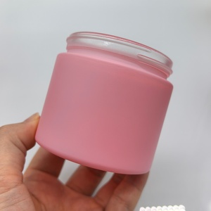 Frosted Pink Glass Face Cream <b>Jar</b> 50ml 50g 100g 120g Cosmetic <b>Jar</b> Colorful <b>Empty</b> Skincare Glass <b>Jar</b> and Lid - Product Image 1