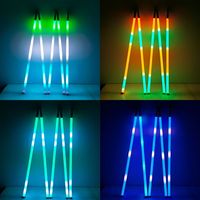 VSHOW IP65 T360 8PCS Barre de lumière LED sans fil pour extérieur en alliage d'aluminium, alimentée par batterie, RGB Pixel, tube LED DMX, télécommande WiFi