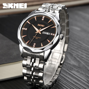 Skmei Men's Stainless Steel Watch Analog Quartz Water Proof 30M Business Casual With Double Calendar Model 9268 - Product Image 3