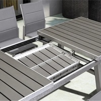 Meubles de jardin Place de jardin Patio Empilable Maille Aluminium Extension Tables d'extérieur Chaise