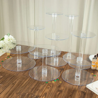 Ensemble de supports à gâteaux en acrylique transparent à 8 niveaux, présentoir à cupcakes, socle à desserts pour mariage, fête d'anniversaire
