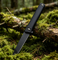 Couteau de chasse et de camping pliable personnalisable, lame en acier D2, équipement de plein air EDC