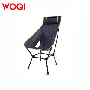 Silla plegable Woqi de aluminio con respaldo ajustable, silla de jardín para exteriores, para senderismo, viajes, pesca, color negro - Product Image 3