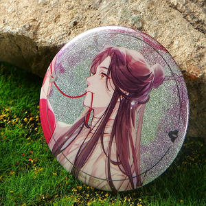 Benutzer definierte gedruckte Logo Weißblech Abzeichen Werbe Runde Anime Abzeichen Holo graphische Zinn Knopf Abzeichen - Product Image 5