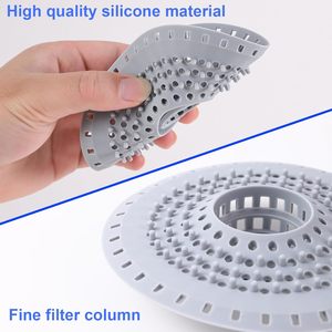Protector de desagüe de silicona para ducha y bañera con ventosa, atrapapelos y tapón de desagüe para el hogar - Product Image 4
