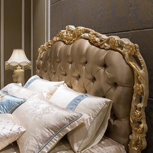 Bộ Đồ Gỗ Nội Thất Phòng Ngủ, Bàn Trang Điểm Đầu Giường Bằng Vải Chạm Khắc Kiểu Cổ Sang Trọng Của Ý - Product Image 4