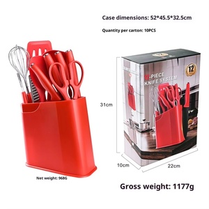 Wholesale Stainless Steel Cutter <b>Silicone</b> Kitchenware Set Fruit Knife Utensils Set Cooking <b>Tools</b> for Home Use - Product Image 4