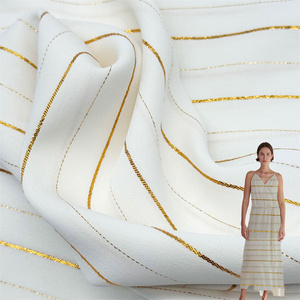 Tela de Poliéster Texturizada Ligera con Hilo Metálico CEY Mate 60D para Ropa de Mujer y Niña a la Moda - Product Image 1