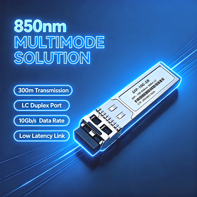 Original Compatible 10G SFP+ 850nm 300M Duplex LC Transceiver Module Support Digital Diagnostics Monitoring DDM Function Wired