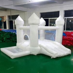 Château gonflable blanc en vente chaude, château de saut gonflable, château de saut gonflable extérieur pour centre de jeux doux pour enfants - Product Image 1