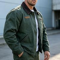 Veste de style Detroit personnalisée avec fermeture éclair intégrale, style américain